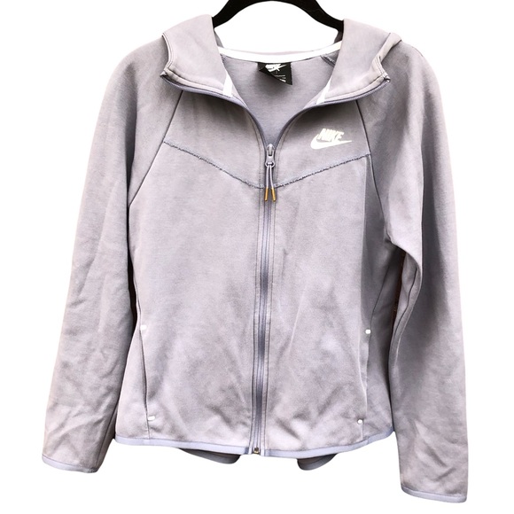 Nike Small Jacket Windrunner Tech Fleece Zip Up Hoodie Gray Lavender BV3455-512 - Picture 2 of 9